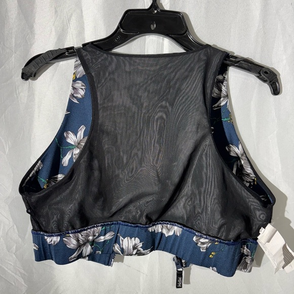 Floral Navy Sports Bra - Picture 5 of 7